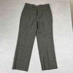 Austin Reed London Windsor Woolens Gray Plaid Wool Dress Pants 32x30